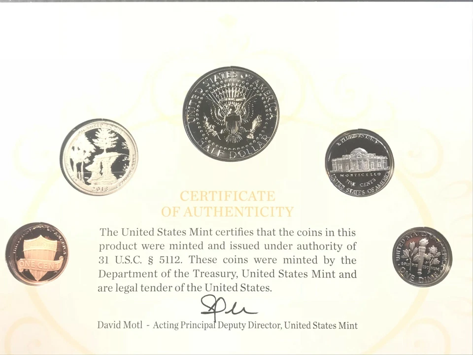 2018 S PROOF Birth Set Birthday Gift Dime Cent 5 Coin 18RD US Mint- UNC Half - Image 3 of 4