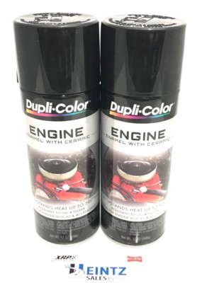 Duplicolor DE1613(2PACK) Engine Enamel Paint Gloss Black 12 oz Can