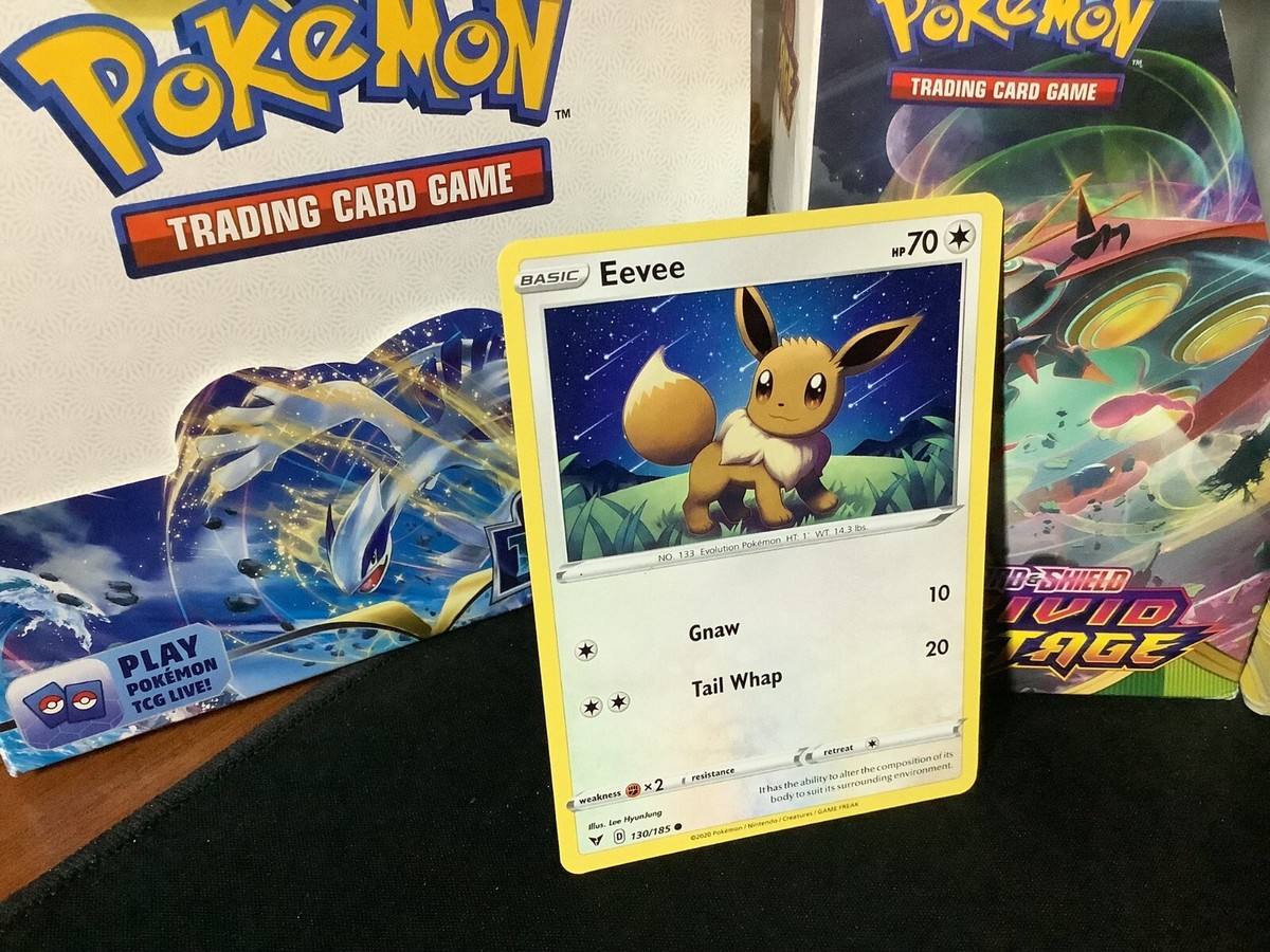 Eevee 130/185 Vivid Voltage Common Pokemon Card 2020 Near Mint Eevee 130/185 Vivid Voltage Common Pokemon Card 2020 Near Mint