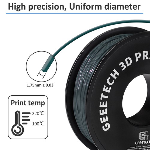 Geeetech Filament do drukarki 3D 1,75mm 1KG / rolka PLA / PETG / TPU / ABS + / jedwab / mata DE - Zdjęcie 3 z 164