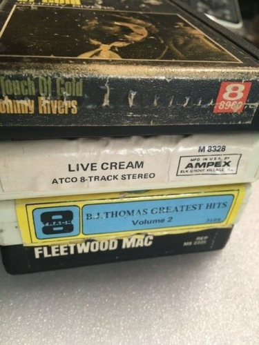 4 8 tracks Rock Live Cream Fleetwood Mac B J Thomas Greatest Johnny Rivers Gold - Picture 2 of 7