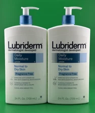 Lubriderm Daily Moisture Body Lotion, Fragrance-Free 2-pk 24 fl. oz. PANTHENOL