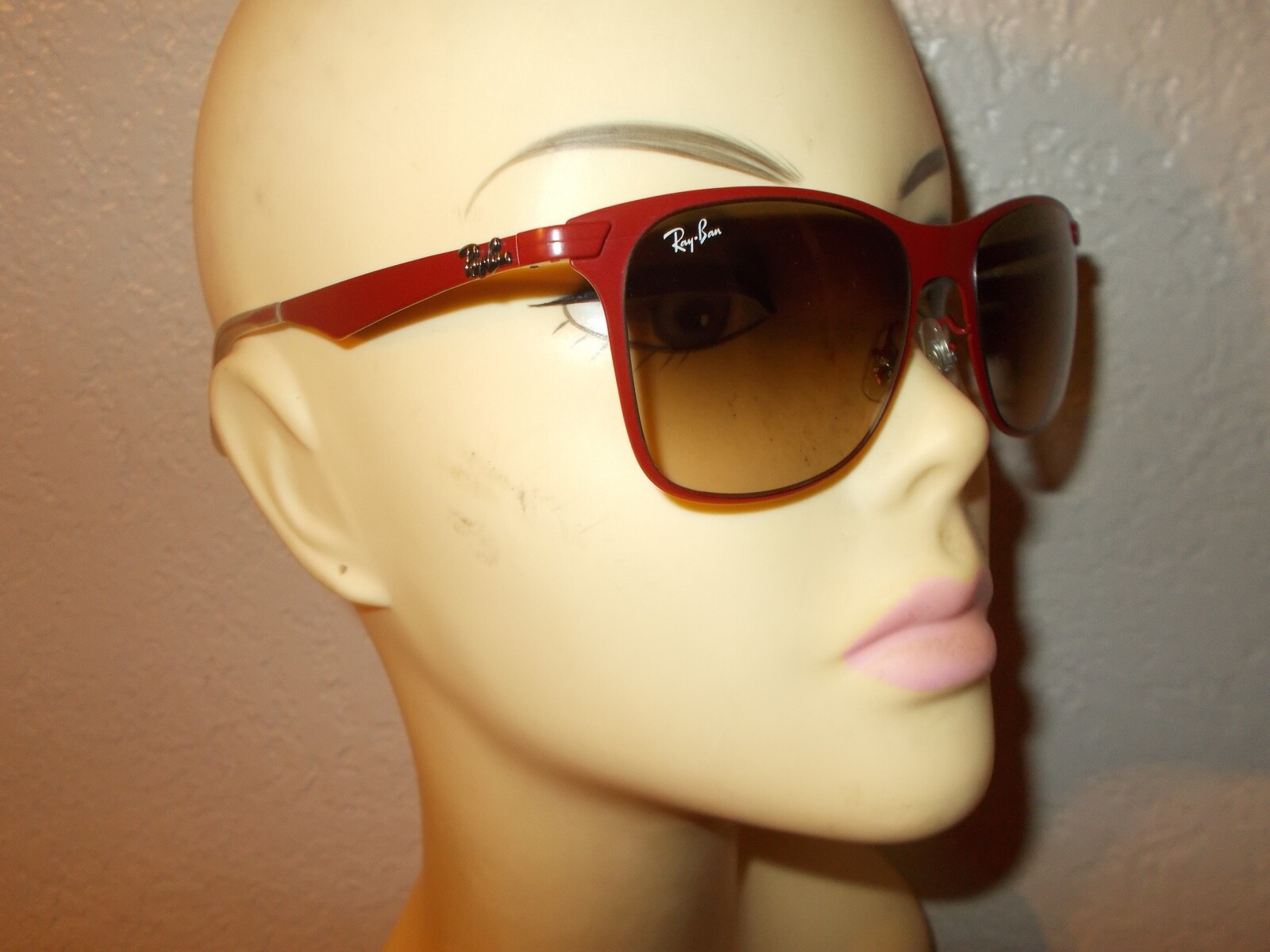 Ray Ban RB 3521 162/13 Matte Red Frame Brown Lenses Sunglasses