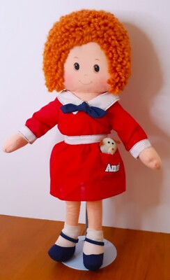 Vintage ANNIE with Her Dog BINGO by Knickerbrocker 16'' Soft, Safe, Doll