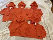 5  x NEW American Girl Bitty Baby Girls Oak & Acorn Sweater Cardigan Size  L M S