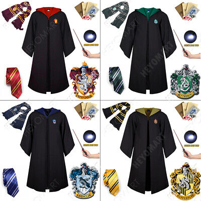 Harry Potter Gryffindor Slytherin Hufflepuff Umhang Krawatte Hut Kinder Cosplay 