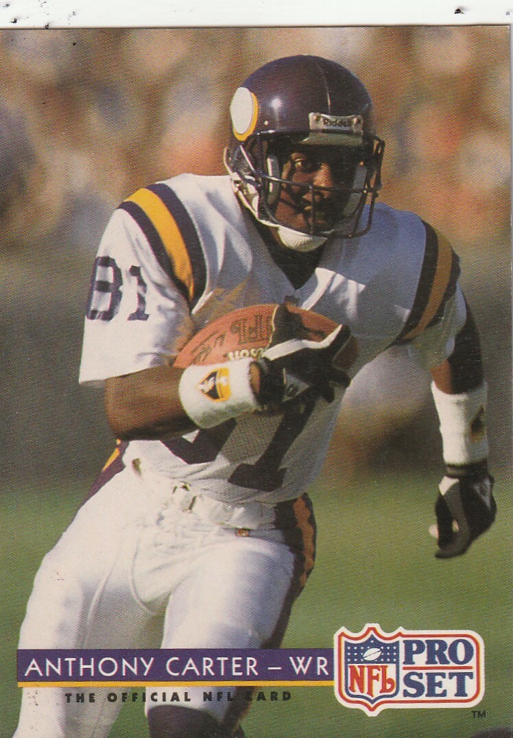 FREE SHIPPING-MINT-1992 Pro Set Anthony Carter #236 VIKINGS PLUS BONUS CARDS