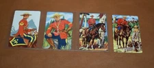 Lot of 4 Canadian Mountie Swap Playing Cards Advertising