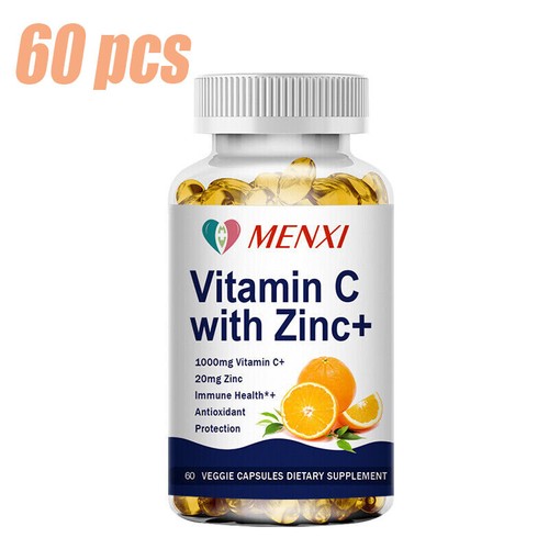 120 Vegetarische Vitamin C & Zink Kapseln 1000mg Vitamin C Komplex Nahrungsergänzung - Bild 9 von 11