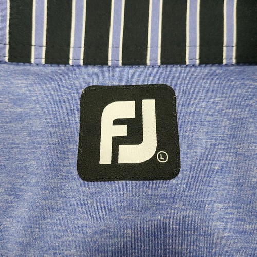 FJ FootJoy Polo Shirt Mens Large Blue Embroidered Logo Red Mountain Golf Club - Picture 8 of 18
