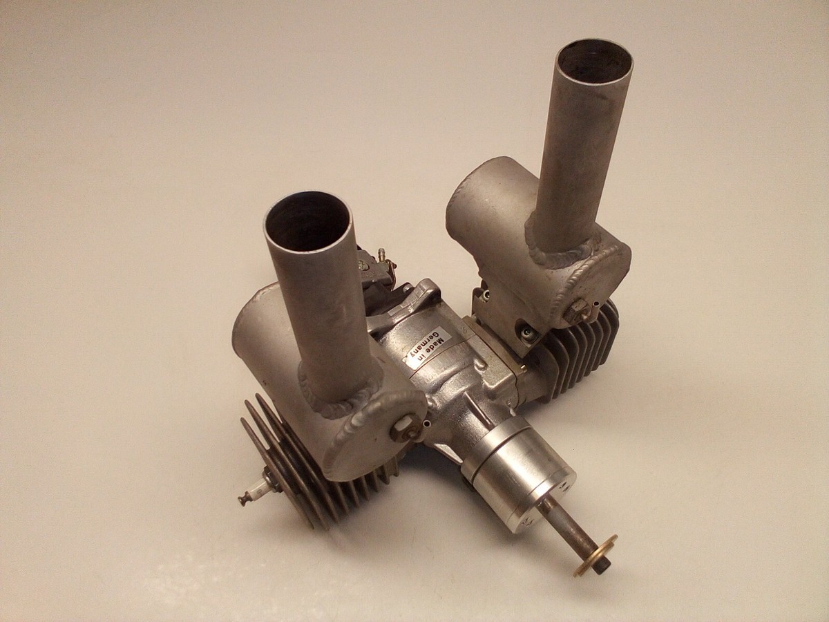 3W Gasoline Engines 48i B2 Twin RC Aircraft Gas Engine w/ Muffler