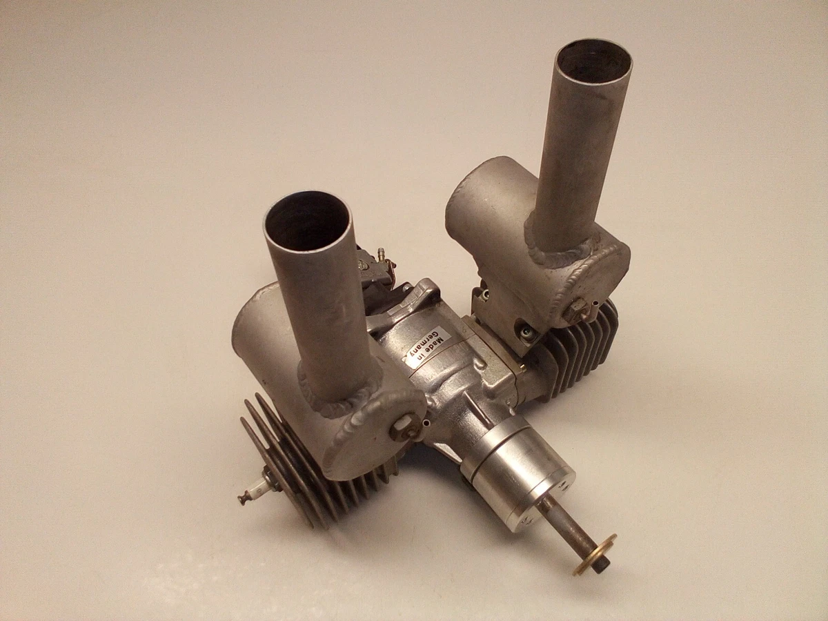 3W Gasoline Engines 48i B2 Twin RC Aircraft Gas Engine w Muffler