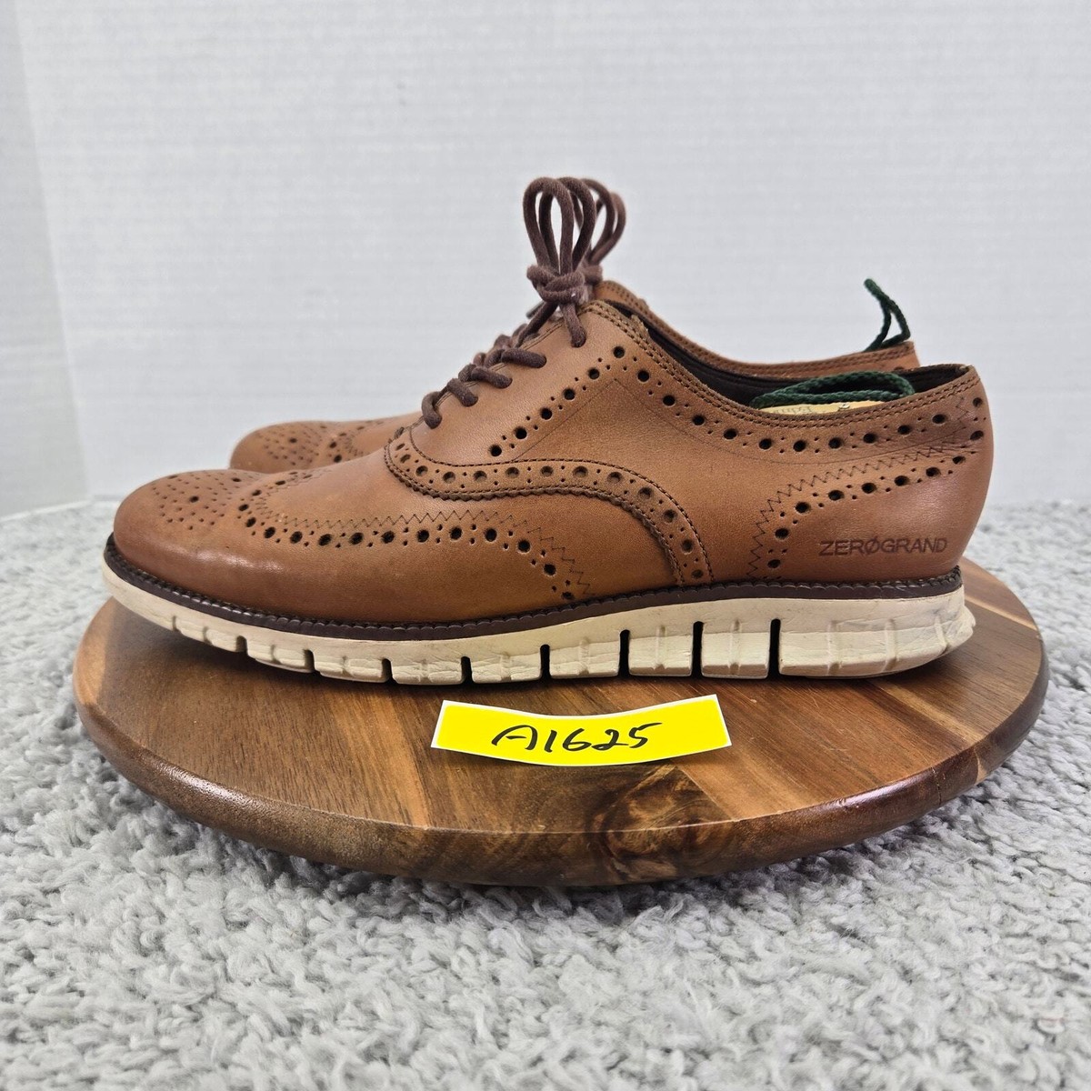 【着用1回】COLE HAAN ZEROGRAND OXFORD 8(25) Men's ZERØGRAND Remastered Plain Toe Oxfords in Brown | Cole