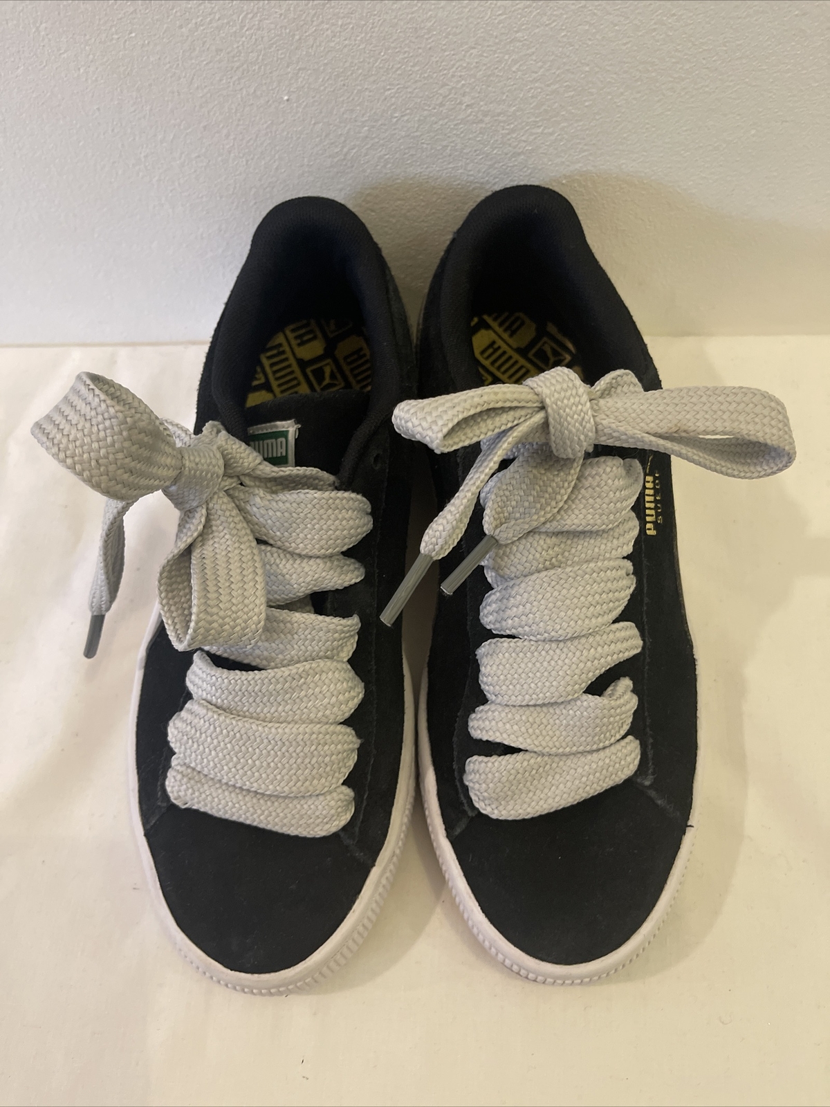 Puma Suede Black \u0026amp; Grey Trainers UK 4 / EUR 37 | eBay