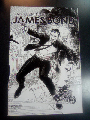James Bond #3 1:10 Cheung B&W Variant Dynamite Comic Book NM First Print