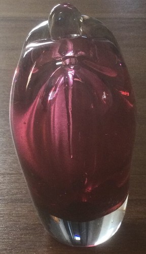 Heart shaped glass perfume bottle with stopper - Picture 6 of 6