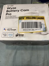 Wyze Battery Cam Pro Wireless Indoor/Out Home Security 2kHD/Color Night Vision