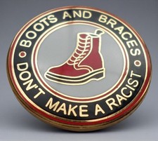 SKA REGGAE SKINHEAD BADGE - BOOTS AND BRACES DON'T MAKE A