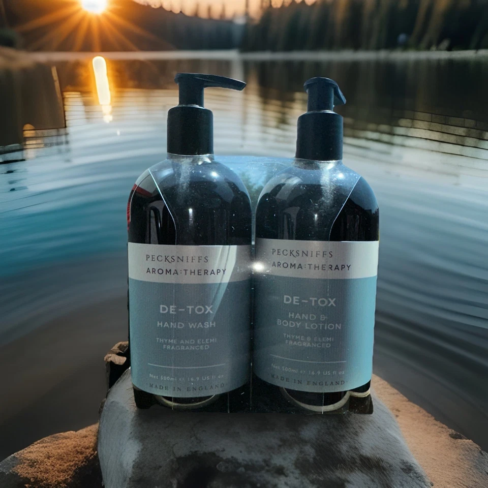 🆕 3 PC SET~PECKSNIFFS AROMA: THERAPY~ DE-TOX HAND WASH & HAND & BODY LOTION SET - Image 4 of 4