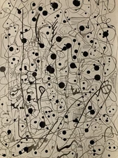 Beautiful Drawing Painting Ink Abstract 1980 to Identify Surrealism Surreal