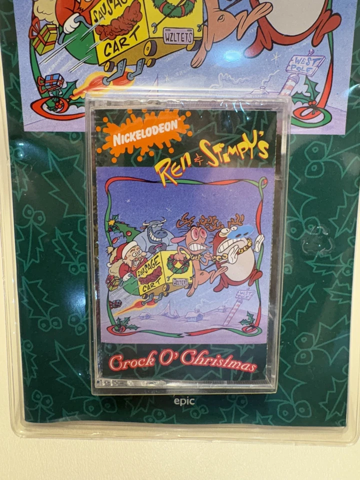 Ren & Stimpy Crock O’ Christmas Cassette Brand New Sealed Nickelodeon Rare Music - Image 3 of 4