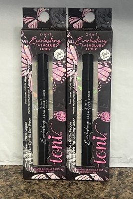 Ioni Everlasting Black Lash Glue Liner 2 in 1. ( 2 Pk) 100% vegan latex free. 