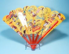 Disney Daiso Pixar Toy Story Woody's Roundup Bullseye Slinky Dog folding fan