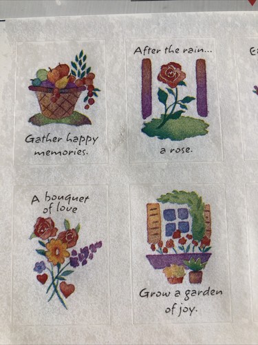 Adesivi Hallmark vintage con tema floreale e sentimenti goditi relax delizia oggi! - Foto 2 di 8