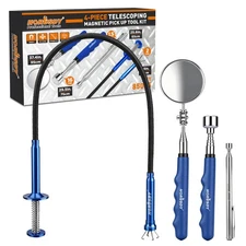 4PCS Telescoping Magnetic Pick Up Tool Kit, Magnetic Sweepers Set with 360° I...