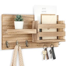 Mail Organizer for Wall Mount – Key Holder with Shelf Includes Letter Holder ...