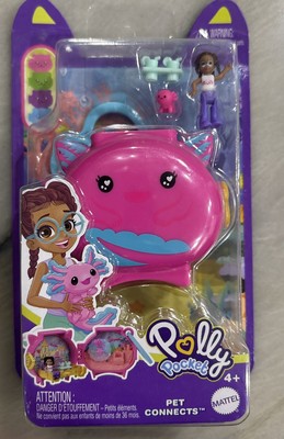 NEW~RARE~Polly Pocket Pet Connects~AXOLOTL~Pink~Mattel