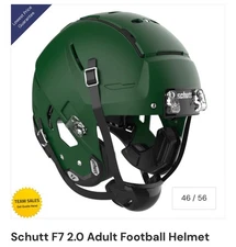 Schutt F7 2.0 VTD Collegiate Helmet XL Matte Dark Green NEW
