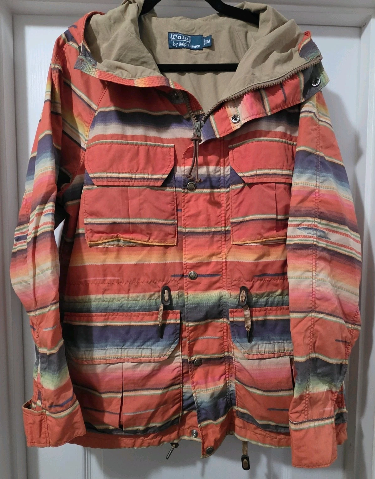 Polo Native Anorak M RARE π₯ Southwestern Indian Wing Stadium Jacket Coat - product detail image 1
