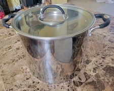 Olla Tramontina Professional 12 Qt Acero Inoxidable 18/10 con Tapa Silicio. Manija
