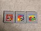 3  Nintendo Original GAME BOY Games! BOXXLE F1 RACE & GOLF! TESTED! FREE SHIP!