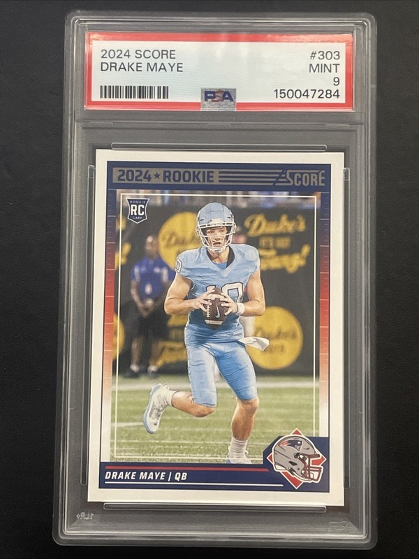 2024 Score Drake Maye RC #303 PSA 9