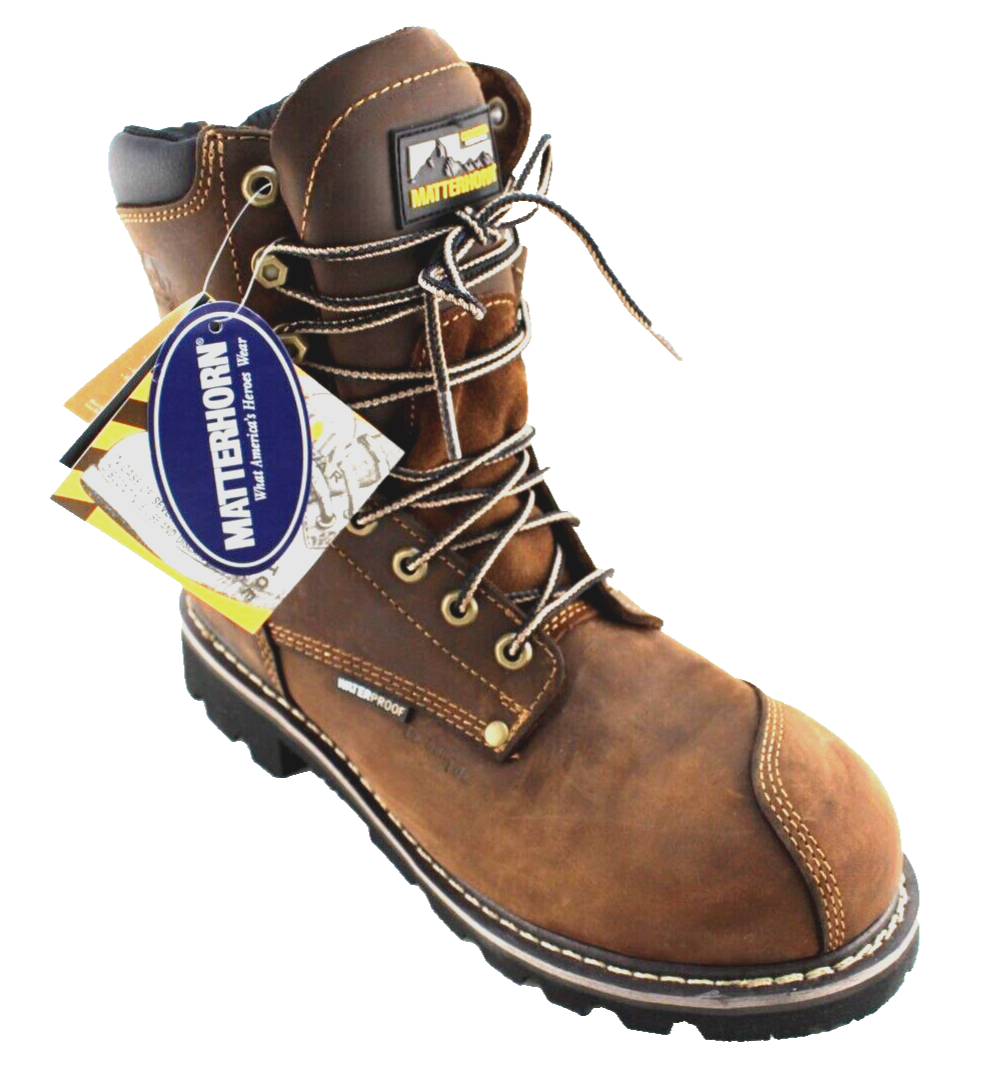 MATTERHORN Linesman Logger Size 9 Safety Toe Waterproof Men Work Boots ...