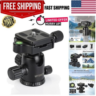 40MM Metal Tripod Ball Head with Camera Quick Release Plate Swivel 360° Camer...