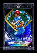 Mike Schmidt RARE REFRACTOR DIAMOND GOLD PRIZM INVESTMENT CARD Phillies MVP SSP