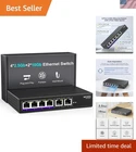 10Gbe Ethernet Switch Unmanaged with 2 x 10Gb RJ45 Ports ➕ 4 x 2.5Gb Base-T P...