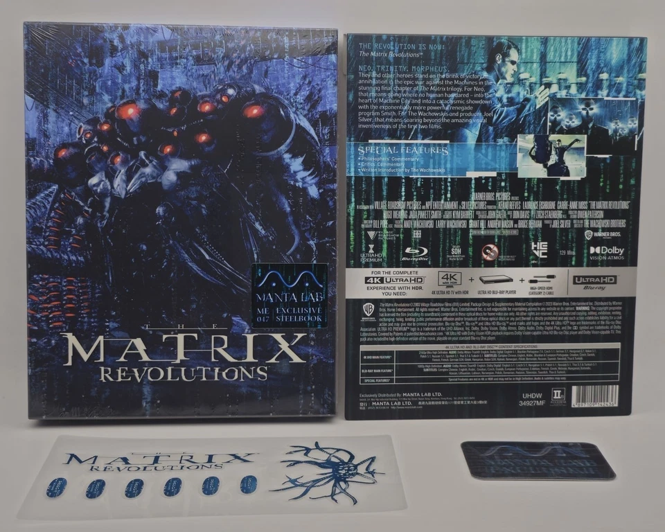 Manta Lab - The Matrix Revolutions - Glow in the Dark Full Slip - WEA Steelbook - Image 3 of 4