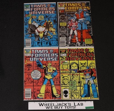 Transformers Universe Marvel 25th Complete Set #1-4 1986 Comics Vintage