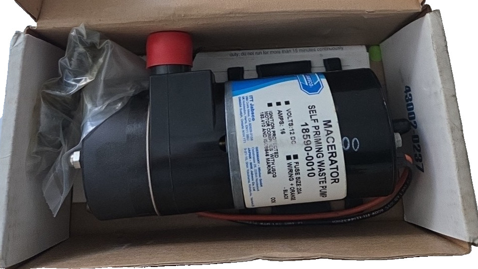 ** NEW GENUINE JABSCO 18590-0010 12V DC SELF-PRIMING MACERATOR PUMP 18590 SERIES