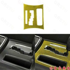 Gold Carbon Fiber Automatic Gear Shift Interior Trim For Dodge Charger 2011-2014