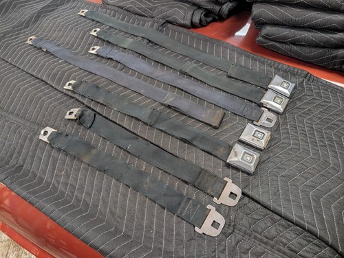 Parts & Pieces 1968 GM Deluxe Black Seatbelts Buick Chevy Olds Pontiac 1969 1970 - Picture 2 of 20