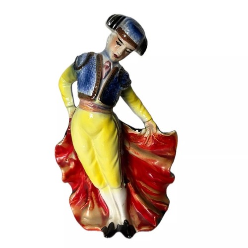 Figura taurina de cerámica vintage Mid Century Matador años 50 MCM coleccionista