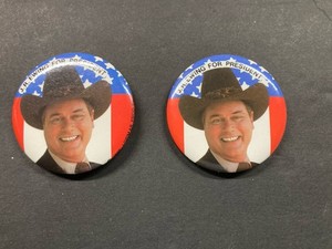 JR Ewing For President Button Pinback Political Satire TV Show Dallas 80s Pin