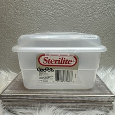 VTG Sterilite 1700 Flip Tops Clear Hinged Sto...
