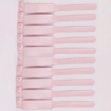 10pc Baby Pink Hospital ID Band Wristbands Reborn Dolls DIY Accessories Supply
