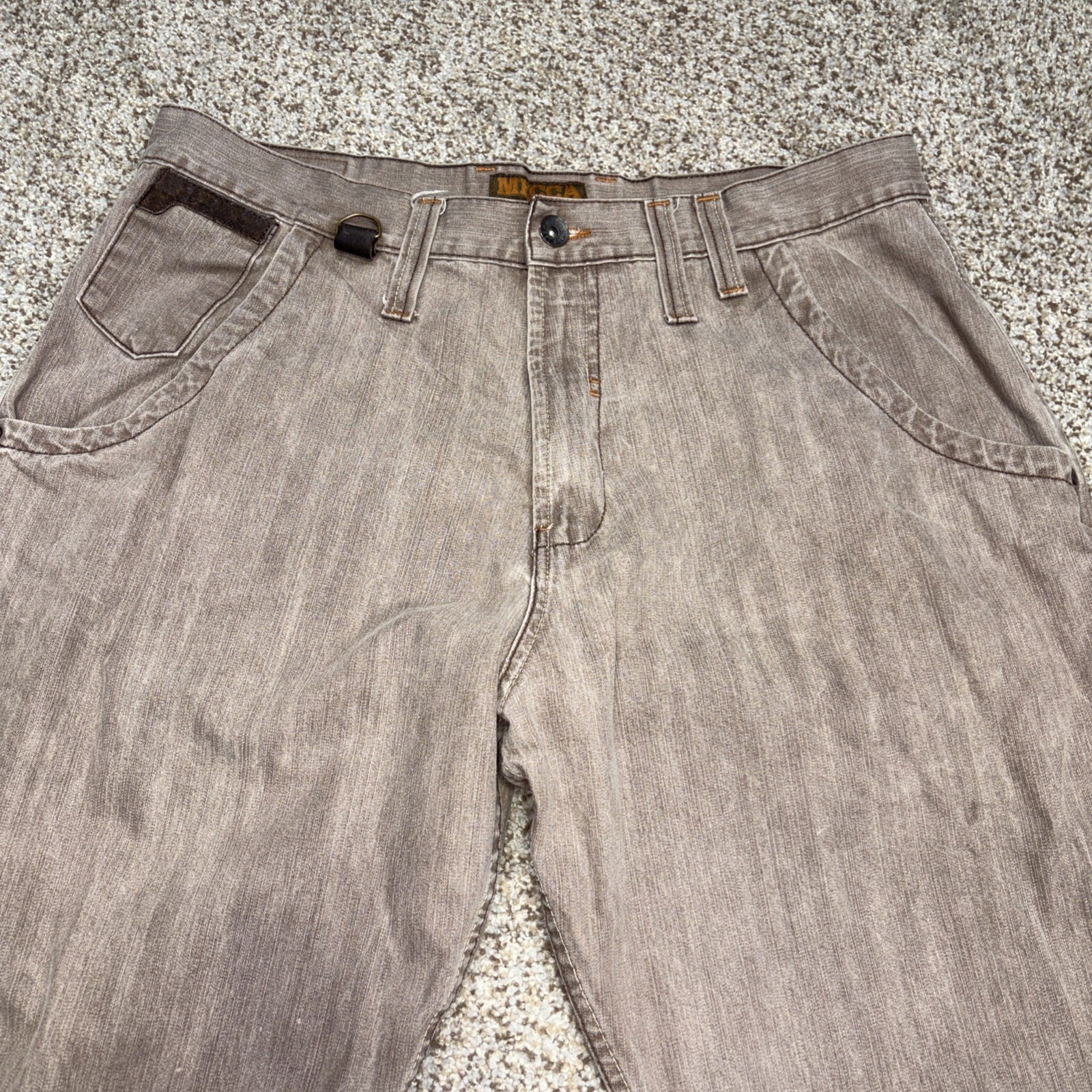 Vintage Mecca Jeans Mens 40/32 Loose Straight Brown Skater Y2K Fits 38 X 31 - View 5